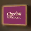 Cherish every moment - Cocktailglas - Bordeaux Light Box met batterij (Wandlamp) middel -z3d_website
