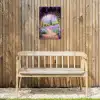 Doorkijk - Lavendel - Bloemen - Paars - Poort Tuinposter op houten frame 2 cm dik klein -sfeer4