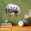 Koeien - Weiland - Dieren - Natuur - Gras Wandcirkel Organisch Forex 3mm klein -sfeer2