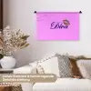 Diva - Lip - Panterprint - Roze Wandkleed katoen klein -tsfeer1_DE