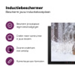 Hert - Sneeuw - Bos - Dieren - Vertederend Inductie beschermer vinyl 3mm klein -zzzzzzz-cc-usp