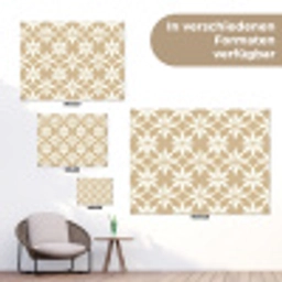 Bloemen - Patroon - Beige tuinposter los doek klein 239 -Xsfeer9_DE