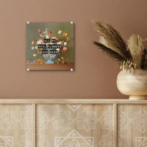 Bloem - Quote - Vintage - Art plexiglas 5mm klein -sfeer5