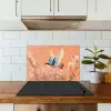Vogel - Bloesemtakken - Warm - Kleurrijk keuken achterwand spatscherm klein -sfeer2