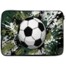 Voetbal - Verf - Spetters - Groen laptophoes neopreen klein -zkaufland3dotto