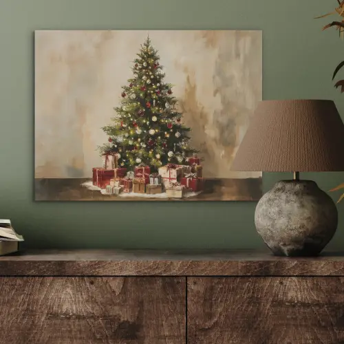 Kerstboom - Versierd - Kleurrijk PET vilt klein -sfeer2