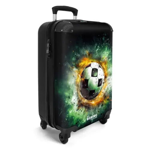 Voetbal on fire Koffer - NBS - Handbagage middel -productfoto_3d