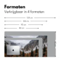 Bergen - Vallei - Mist - Herfst - Natuur Muismat XXL klein -sfeer5