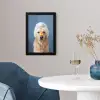 Hond - Badeend - Geel fotolijst zwart zonder passe partout klein -sfeer4