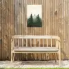 Sparren - Bomen - Groen - Beige Tuinposter op houten frame 2 cm dik klein -sfeer4