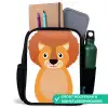 Dierenportret - Leeuw - kinderen Rugzak - Zwart middel -inhoud_NL