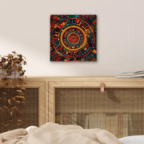 Mandala - Cirkels - Patronen aluminium wit klein -sfeer3