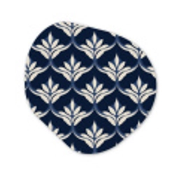 Modern - Ontwerp - Blauw Wandcirkel Organisch Forex 3mm klein 629 -3d