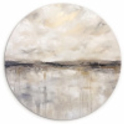 Landschap - Horizon - Natuur - Abstract - Neutraal Wandcirkel kunststof plaat 5mm dik klein -3d