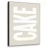 Cake - Woord - Japandi - Wit Textielframe - compleet frame klein -3d