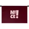 Nice - Uitroepteken - Rood Wandkleed katoen klein -zz3d