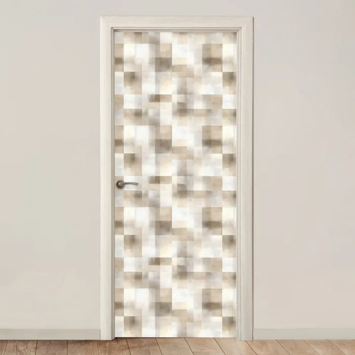 Textuur - Linnen - Beige deurposter klein 289 -3d_beige