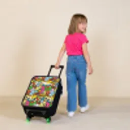 Fantasiedieren die lachen en kleurrijk zijn Kinderkoffer - Zwart klein -sfeer1