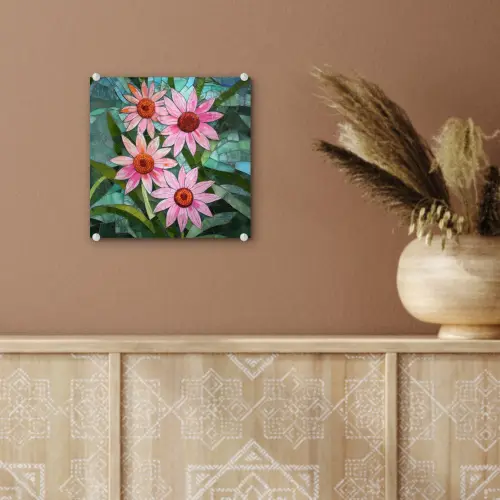 Bloemen - Roze - Glasmozaïek plexiglas 5mm klein -sfeer5