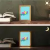 Blauw - Snoep - Regenboog Light Box met kabel (Tafellamp) klein -sfeer3