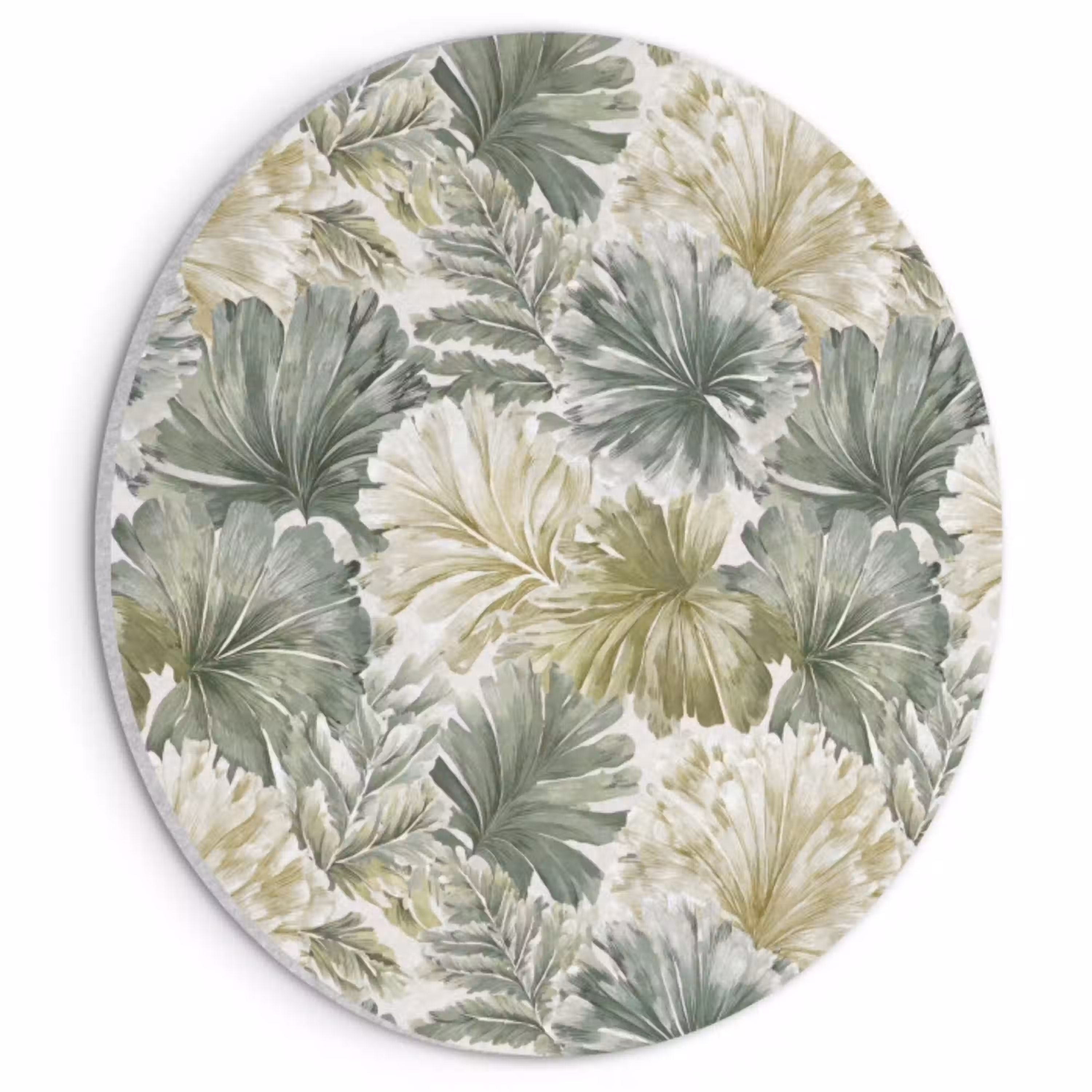 Bladeren - Botanisch - Groen Akoestische PET Vilt - Rond klein 838 -3d