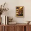 Vrouw - Goud - Gezicht - Verf - Lippen Light Box met kabel (Tafellamp) klein -sfeer2