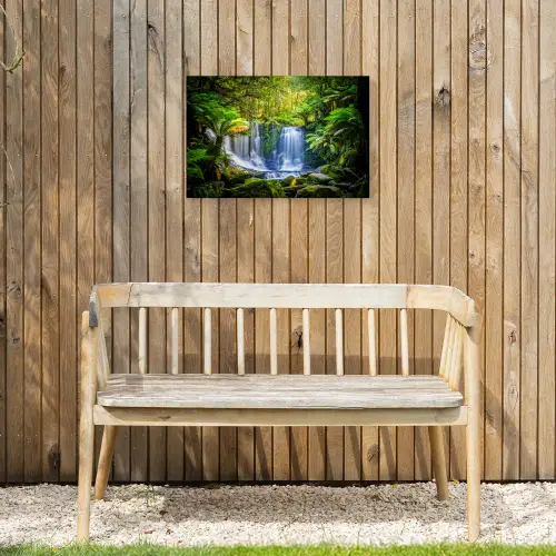 Jungle - Waterval - Australië - Planten - Natuur Tuinposter op houten frame 2 cm dik klein -sfeer4