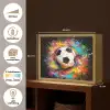 Voetbal - Verf - Kleuren - Zwart - Wit Light Box met batterij (Wandlamp) middel -USP_websiteoverzichtNL