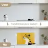 Cheetah - Illustratie - Geel keuken achterwand spatscherm klein -voor_na_NL