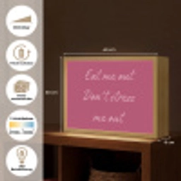 eat me out don't stress me out - Roze - Minimalistisch Light Box met batterij (Wandlamp) middel -USP_websiteoverzichtDE