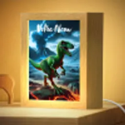 Dino - Lava - Groen - Jongens Light Box met kabel (Kinderlampje) klein -zzzz_3d_website