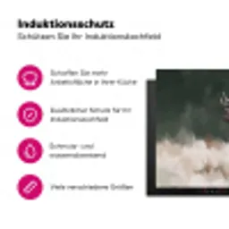Edelhert - Gewei - Schildering - Rustiek Inductie beschermer vinyl 3mm klein -zzzzzzz-lf-ups