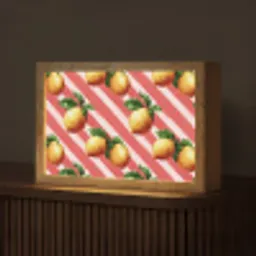 Citroen - Geïllustreerd - Oranje Light Box met kabel (Tafellamp) klein 924 -z3d_website