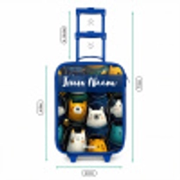 Dieren - Sterren - Planeten - Astronaut Kinderkoffer - Blauw klein -productfoto_formaten