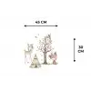 Wilde dieren - Bos - Illustratie Placemat vinyl groot -specs