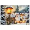 Kerstdorp - Huizen - Sneeuw - Kerst poster papier klein -3d