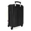 Crèmekleurige achtergrond met rode tekst en driekleurige streep onderaan NBS - Handbagage koffer - Kinderen Unisex middel -achterkant
