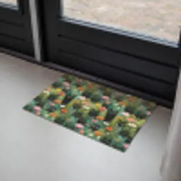 Katten - Bloemen - Kleurrijk Deurmat klein 898 -sfeer2