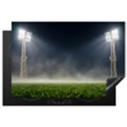 Stadion - Lichtmast - Sport - Nacht Inductie beschermer vinyl 3mm klein -3d