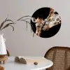 Giraffe - Dieren - Zwart - Portret - Dieren Wandcirkel behangsticker klein -sfeer3