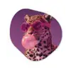 Panter - Zonnebril - Kauwgombel - Roze Wandcirkel Organisch Plexiglas middel -3d