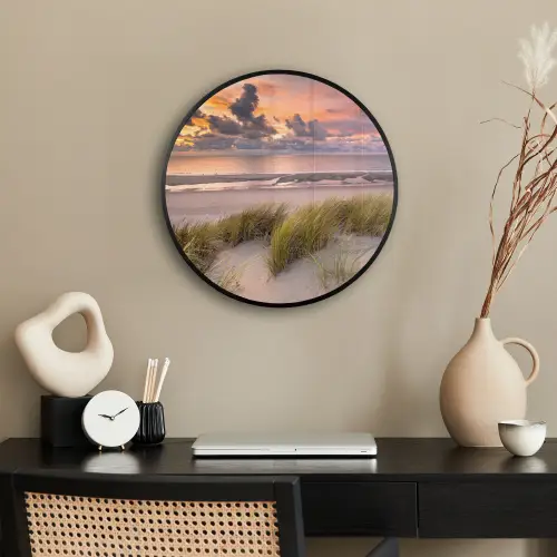 Zonsondergang - Duin - Strand - Planten - Zee Fotolijst rond zonder passe partout klein -sfeer1