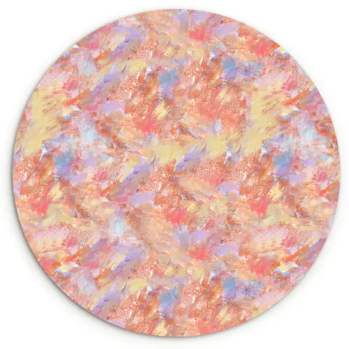 Abstract - Multi - Kleur - Verf Wandcirkel kunststof plaat 5mm dik klein 188 -3d