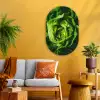 Groente - Sla - Groen Wandcirkel Ovaal Glas middel -sfeer4