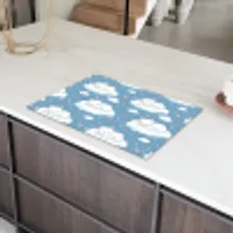 Kitten - Wolken - Blauw Inductie beschermer vinyl 3mm klein 276 -sfeer8