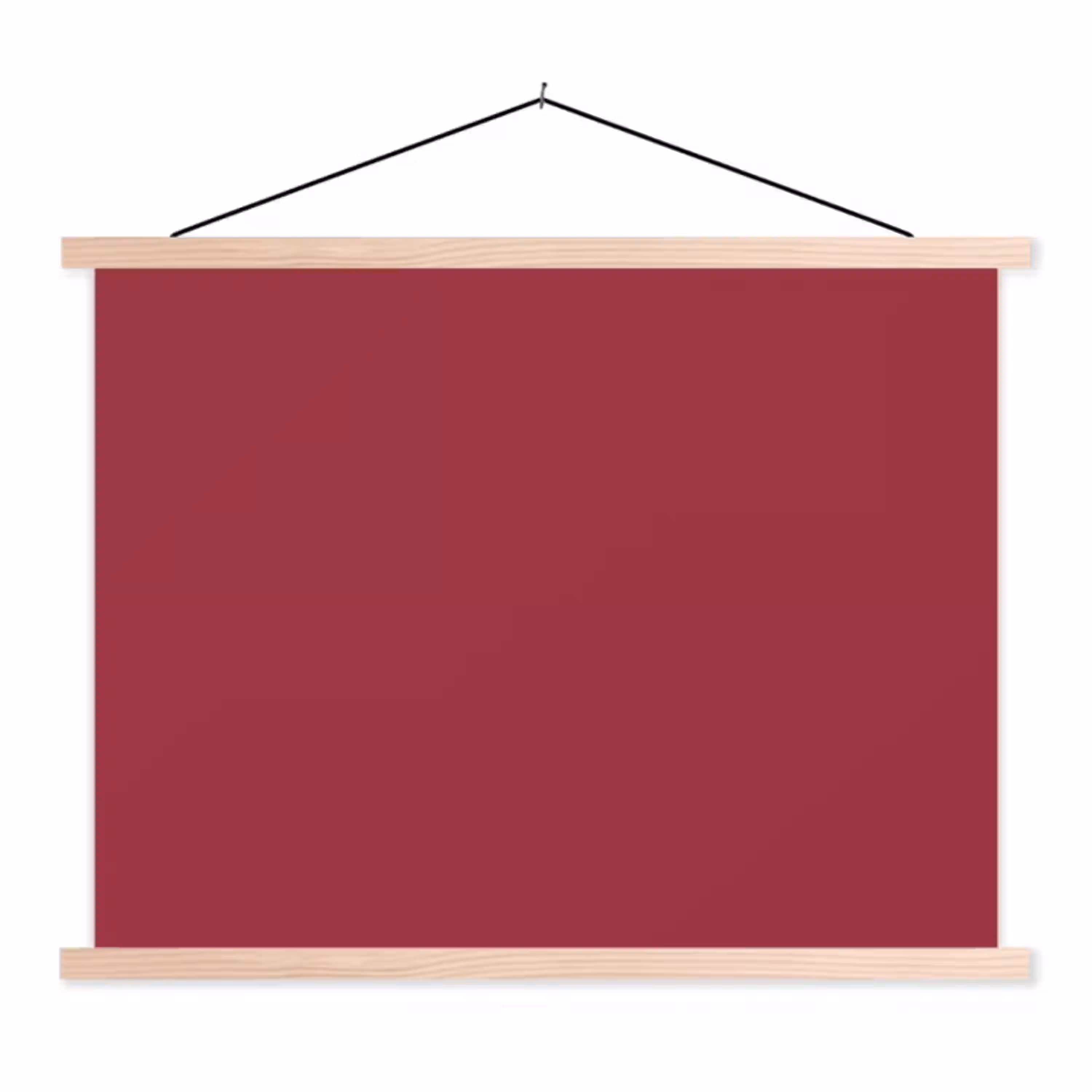 Antique - Ruby - Rood textielposter latten blank klein 122 -3d