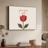 Roos - Rood - Bloem - Valentijn Textielframe - compleet frame klein -sfeer3