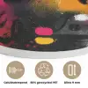 Kleurvlakken - Vormen - Kleurrijk - Abstract Akoestische PET Vilt - Rond klein -closeup_NL