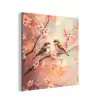 Vogels - Romantic - Bloesemtak aluminium wit klein -3d