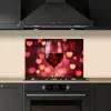 Rood - Wijn - Hartjes keuken achterwand spatscherm klein -sfeer1